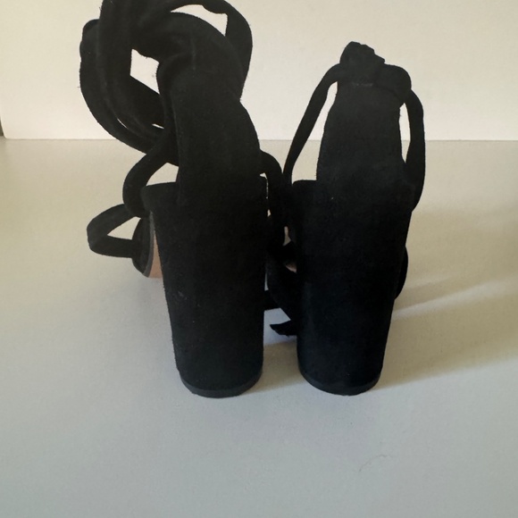 Steve Madden Christey Black Suede Ankle Tie Sandals US10 - Picture 5 of 10